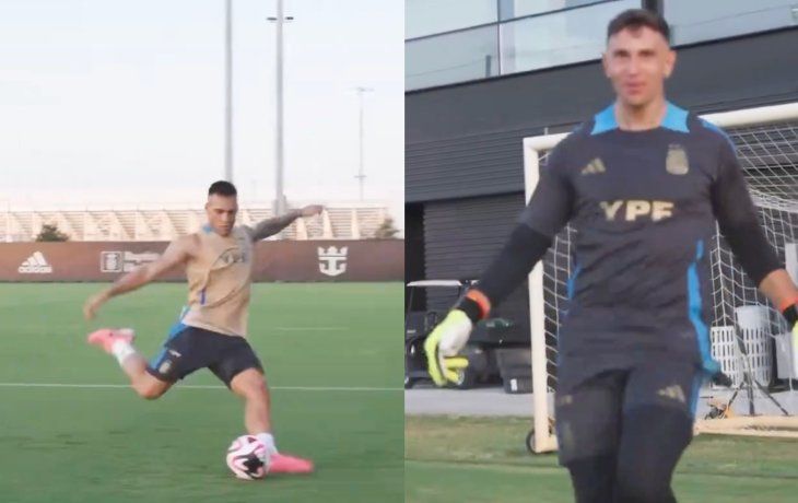 El penal viral que Dibu Martínez le atajó a Lautaro Martínez.