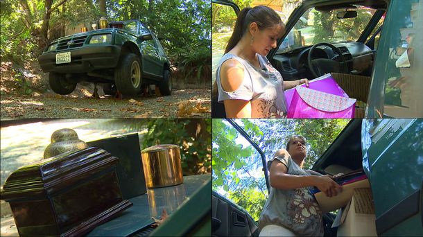 Compró una camioneta en una subasta y le vino con cuatro urnas funerarias