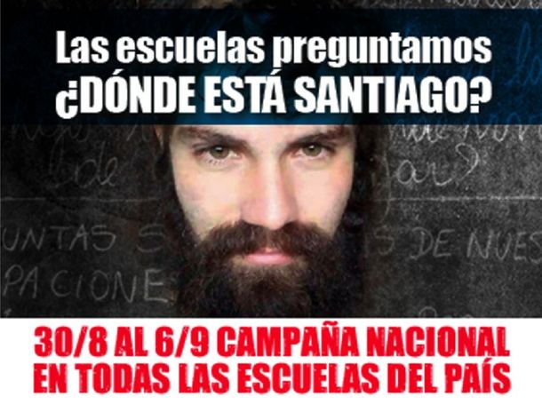 Con este banner promocionan la campaña por Santiago Maldonado