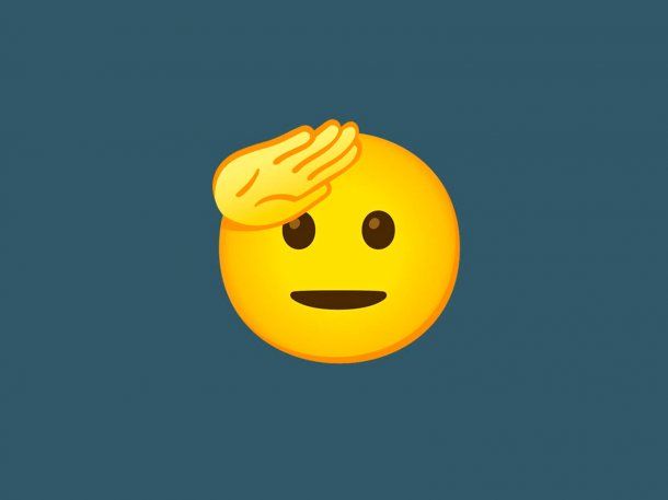 Qu significa el emoji de la carita con saludo militar en WhatsApp