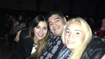 Gianinna, con su papá y Rocío Oliva