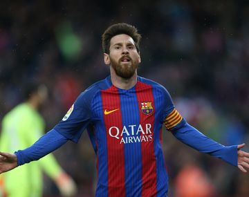 El festejo de Lionel Messi ante Osasuna