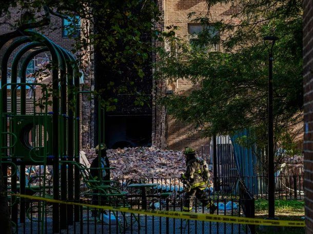 Se derrumbó parte de un edificio en Nueva York tras una explosión