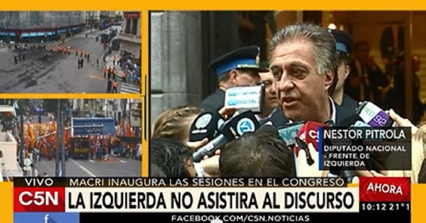 El Frente de Izquierda no asistió al discurso de Macri