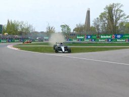 Polémico toque entre Antonelli y Russel en la carrera Sprint del GP de Canadá Polémico toque entre Antonelli y Russel en la carrera Sprint del GP de Canadá