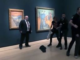 Ambientalistas vandalizaron El grito de Munch