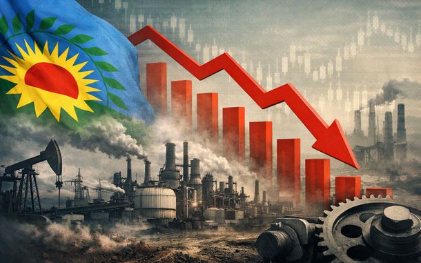 La economía bonaerense entró en recesión técnica. Imagen IA
