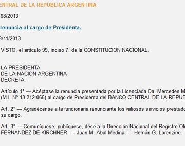 Cristina oficializó las designaciones y aceptó las renuncias