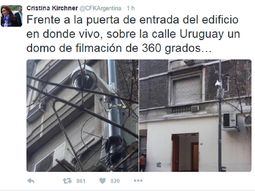 cristina denuncio que pusieron camaras frente a su edificio y que la siguen cristina denuncio que pusieron camaras frente a su edificio y que la siguen
