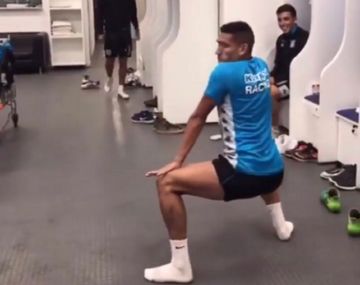 ¡Qué cintura! Centurión deslumbró a puro perreo en pleno vestuario de Racing