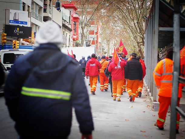 El Sindicato Único de la Construcción realizó movilizaciones en todo el país.