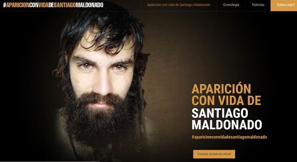La familia de Santiago Maldonado creó una página web para difundir información