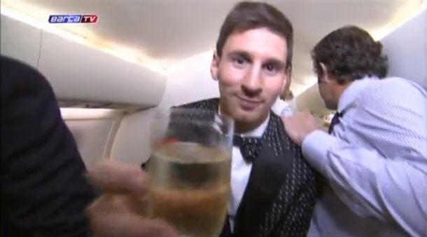 La celebración íntima de Lionel Messi con sus compañeros