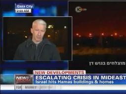 El susto de un cronista de la CNN por una bomba en Gaza