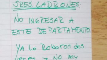 cansados de que les robaran, le dejaron una notita a los ladrones cansados de que les robaran, le dejaron una notita a los ladrones