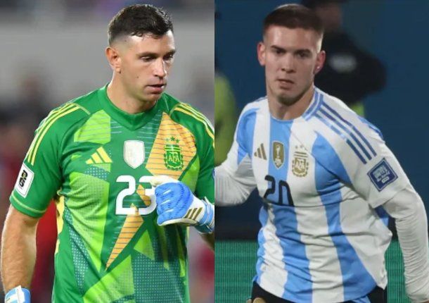 Dibu Martínez felicitó a Franco Mastantuono por su debut en la Selección: Crack