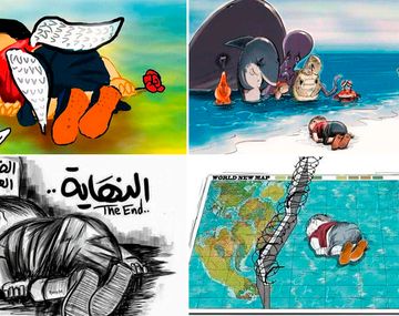 Emotivo homenaje al nene sirio que murió