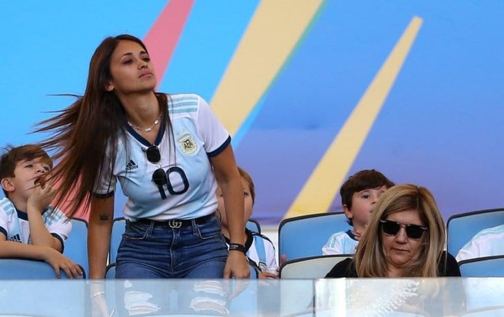 Anto Roccuzzo se preparó para alentar a la Selección
