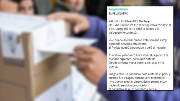 El peluquero, el mensaje viral que pobló WhatsApp en las elecciones