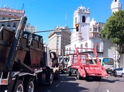 La zona está cerrada al tránsito
