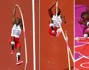 Espectacular accidente en el salto con garrocha