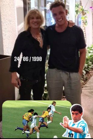 Digiovanni con Caniggia anoche en Miami