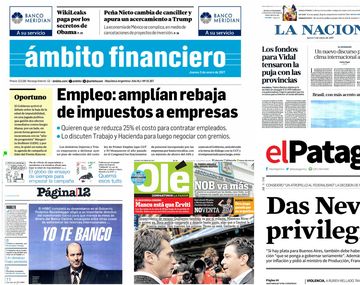 Tapas de diarios del 5 de enero de 2017