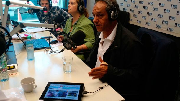 Scioli, en Radio 10: La seguridad es mi prioridad