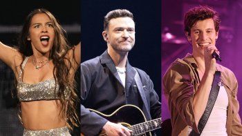 Olivia Rodrigo, Justin Timberlake y Shawn Mendes Olivia Rodrigo, Justin Timberlake y Shawn Mendes