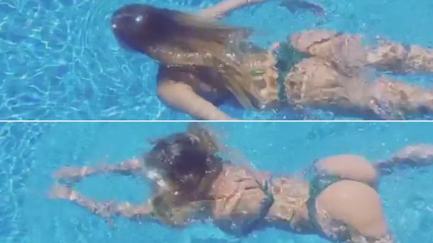 Evangelina Anderson calentó las redes sociales con su nado estilo ranita