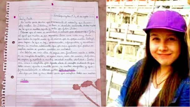 Carta de Nahir Galarza de 2013