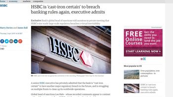 ejecutivo del hsbc admitio que es habitual que el banco viole las normas ejecutivo del hsbc admitio que es habitual que el banco viole las normas