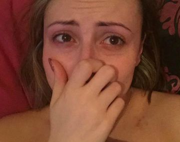 Se sacó una selfie luego de sufrir un ataque de pánico