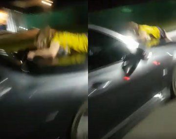 Relatos salvajes: una mujer fue arrastrada en el capot de un auto