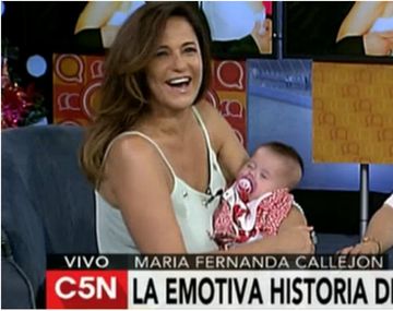 María Fernanda Callejón mostró a su hija en C5N