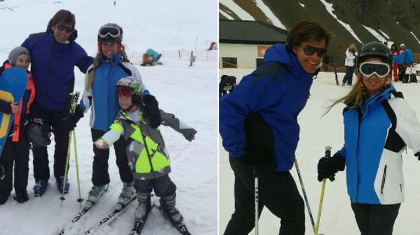 Las vacaciones de Flor Peña junto a su novio y sus hijos en la nieve
