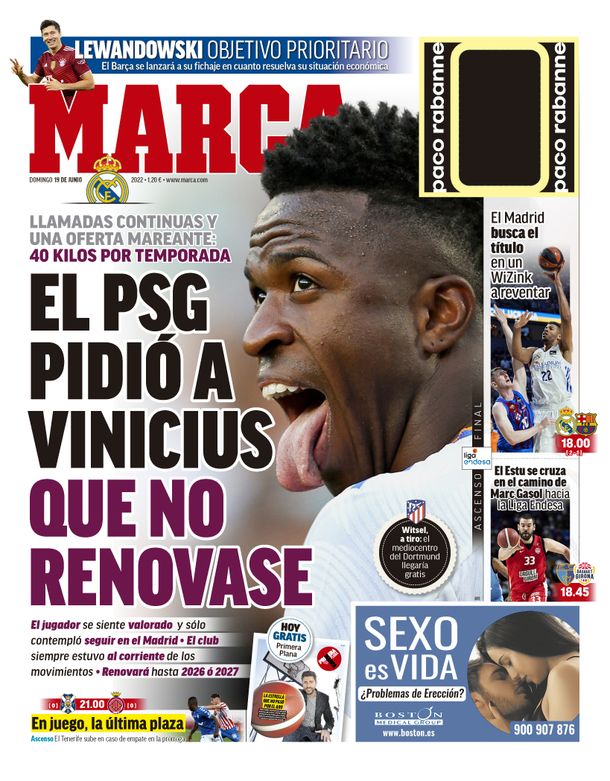 El PSG le pidió a Vinicius que no renueve con el Real Madrid