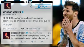 cristian castro critico a lionel messi en twitter y despues se arrepintio cristian castro critico a lionel messi en twitter y despues se arrepintio