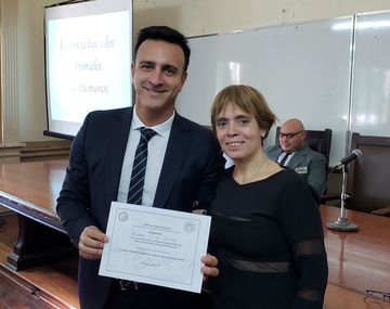 Luis Pavesio fue distinguido en el Primer Encuentro Nacional sobre Derechos de los Animales en la UBA