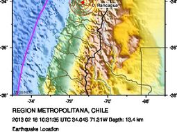 Un sismo de 5,4 grados sacudió otra vez el centro de Chile