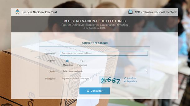 ¿Dónde voto? Consultá el Padrón electoral para las PASO