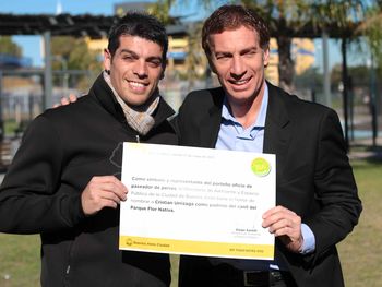 Cristian U inauguró un espacio para perros en su plaza