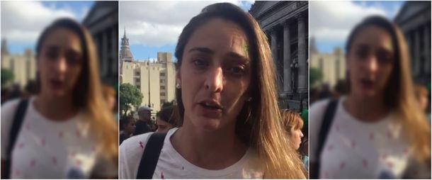 Macarena Sánchez desde la marcha: Estamos luchando para que el fútbol sea profesional