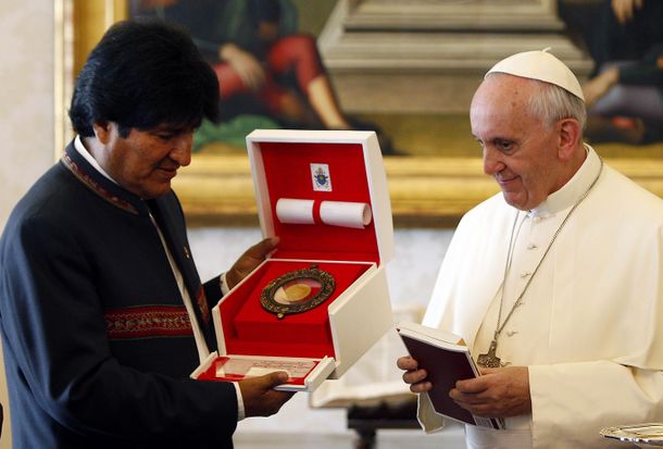 El papa Francisco recibió a Evo Morales en el Vaticano