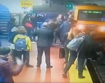 VIDEO: Una mujer cayó a las vías del subte y no la arrollaron de casualidad