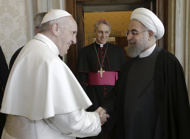 El Papa recibió al presidente de Irán en el Vaticano