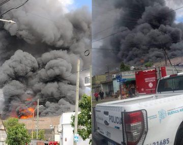 Incendio en La Tablada: el humo se pudo sentir en la Ciudad