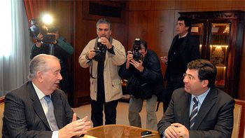 El presidente de la AFA, Julio Grondona, y el titular de la AFIP, Ricardo Echegaray El presidente de la AFA, Julio Grondona, y el titular de la AFIP, Ricardo Echegaray