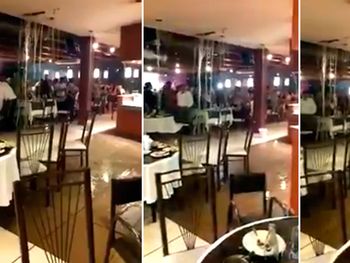 VIDEO: se inundó un restaurante de Quilmes en pleno temporal