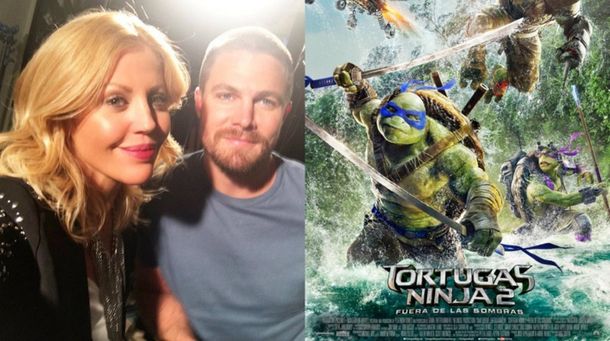 Barbie Simons, a solas con los protagonistas de Tortugas Ninja 2 para C5N